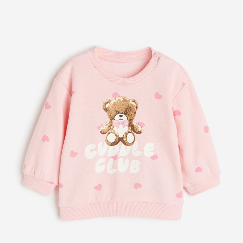 6M // H&M Pink Cuddle Club Kids Sweatshirt